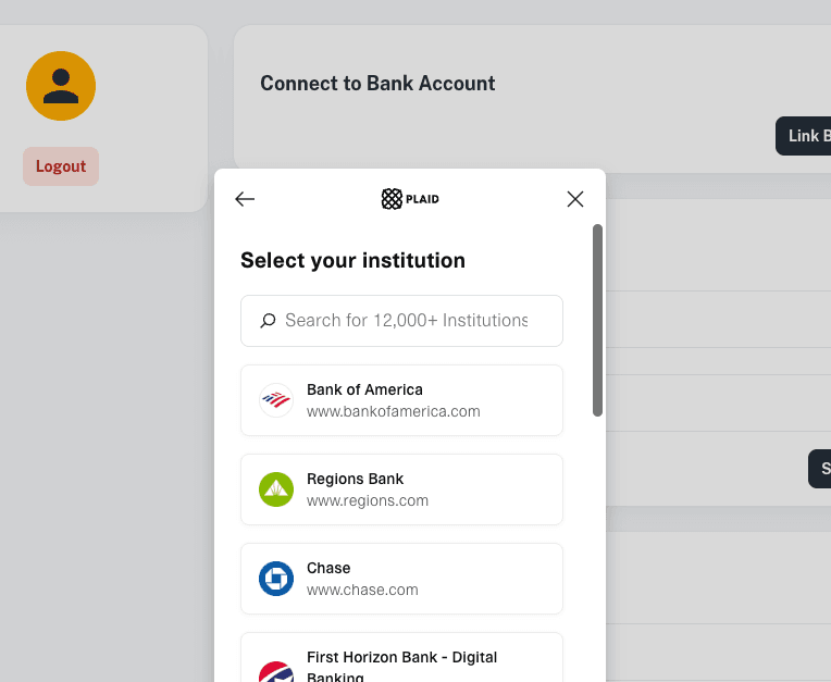 Integrate with your bank accounts
